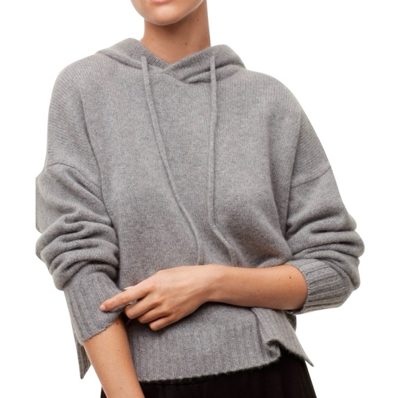 Babaton Sweaters - Babaton Luxe 100% cashmere Payette cropped hoodie sweater S excellent condition